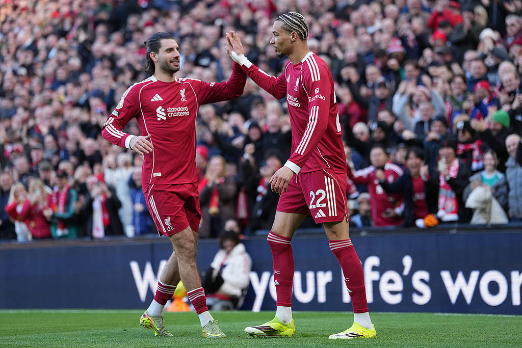 英超-麦卡连场破门埃基蒂克1射2传 利物浦5-2夺三连胜